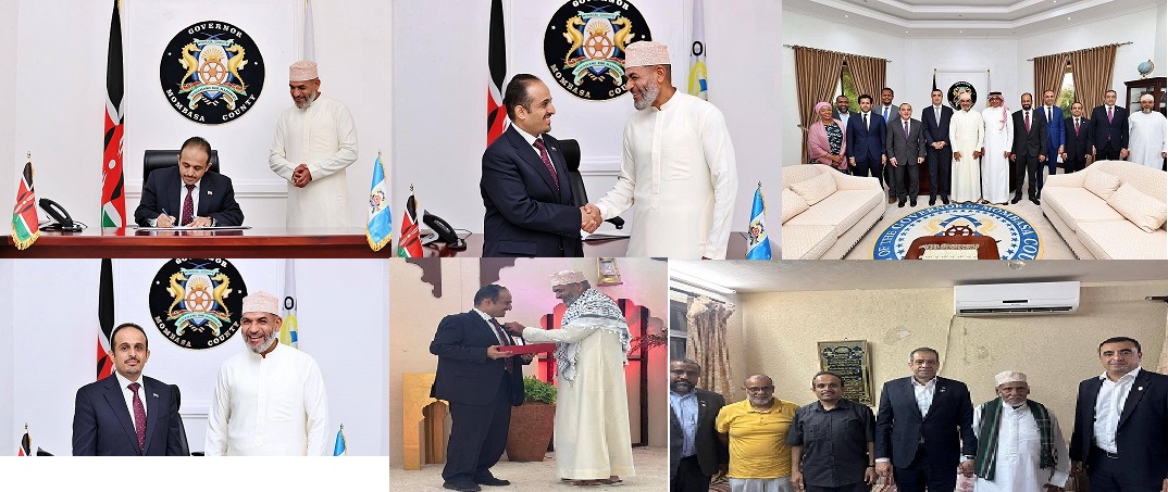 سفير اليمن لدى كينيا " العواضي " يزور محافظ مدينة " مومباسا" ذو الأصول اليمنية برفقة سفراء عرب ( صور)